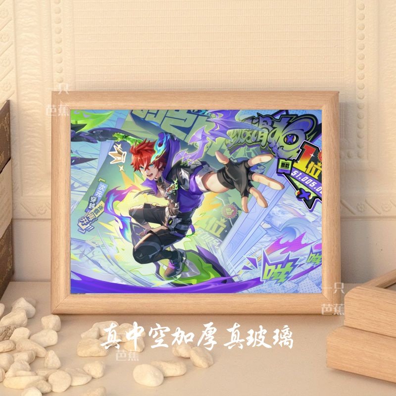 孙策王者荣耀角色海报原画相框