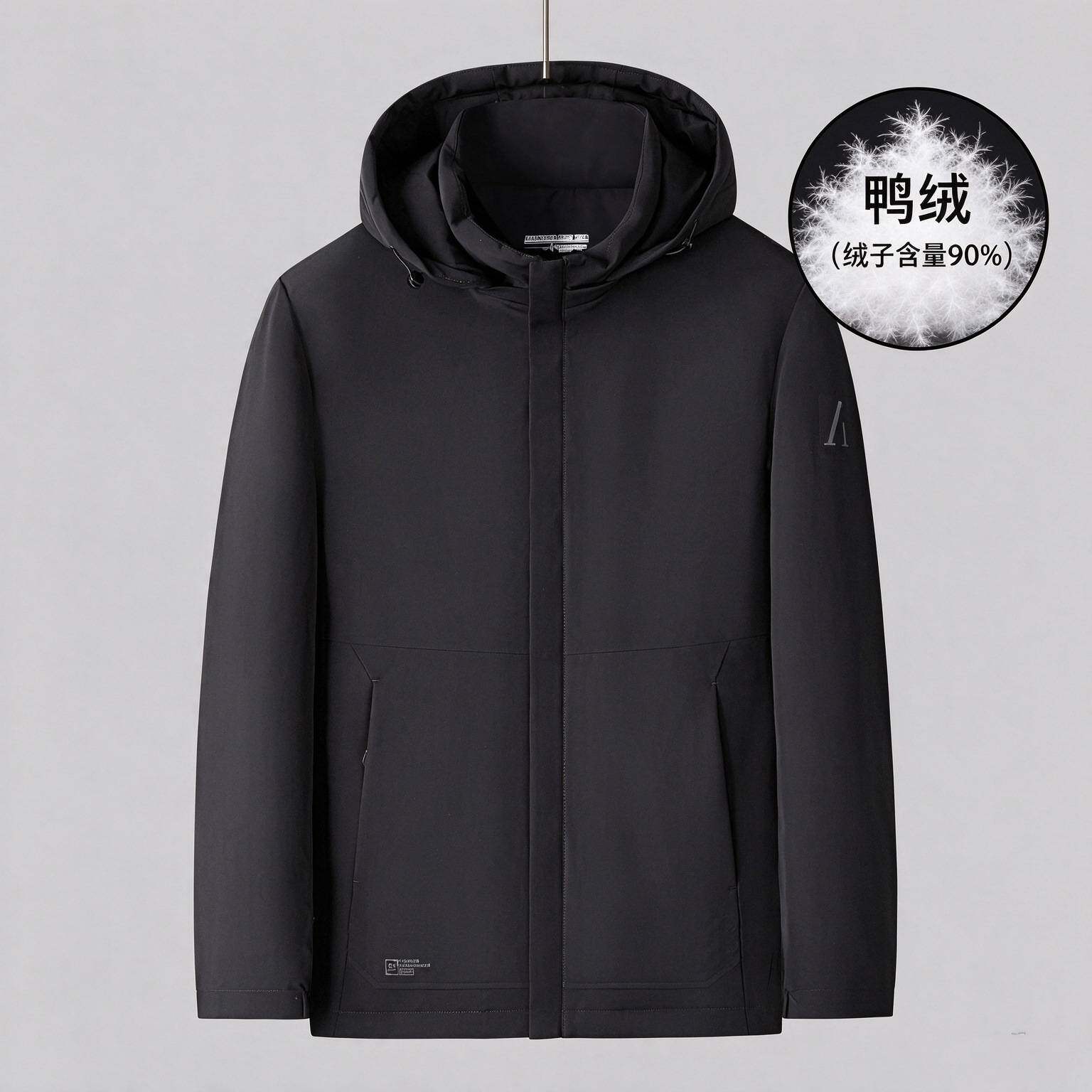 高档品牌胖子哥2026冬季新款可脱卸帽羽绒服男士大码保暖外套胖佬