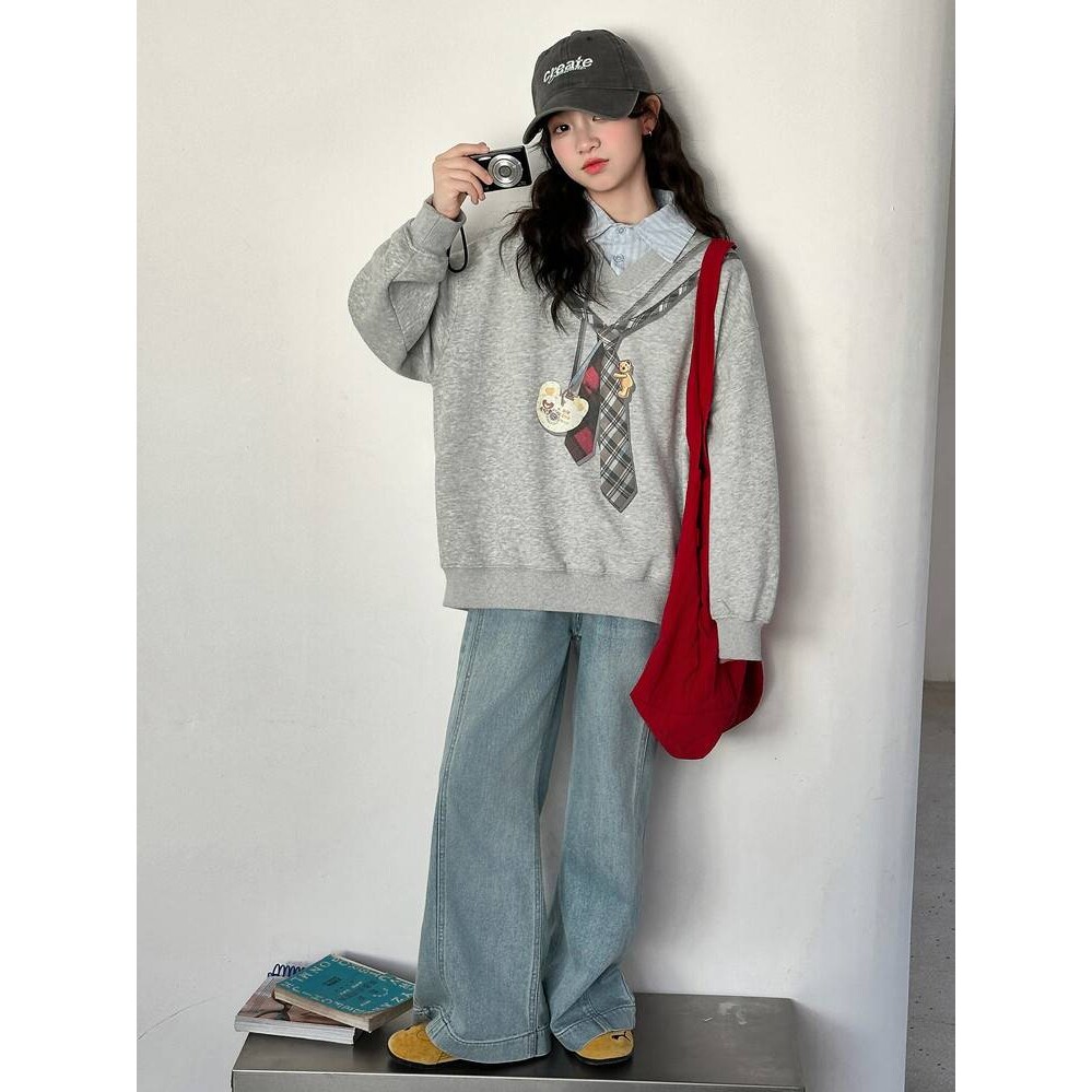 高档品牌女童套装春秋装2026新款儿童洋气卫衣女孩大童春季网红休