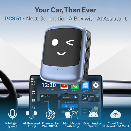 ottocast新款智能ai可对话carplay盒子Aibox新品跨境无线carplay
