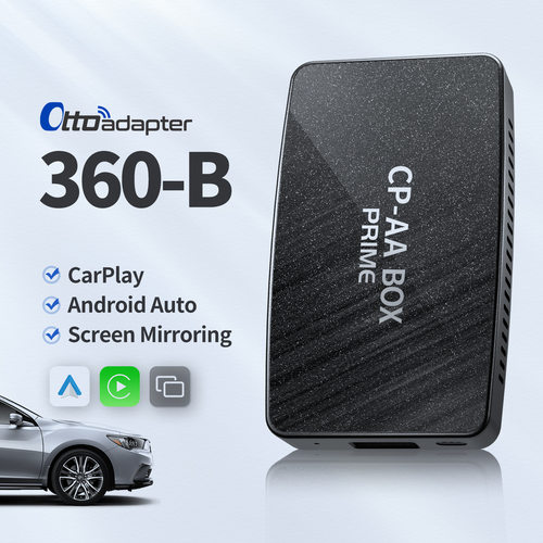 OTTOCAST新品CA360三通道有线转无线CarPlay盒子airplay+Android