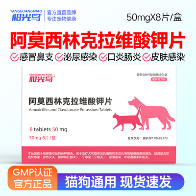 猫咪速消炎片狗狗阿莫西林克拉维酸钾片诺感冒鼻支宠物外伤感染药