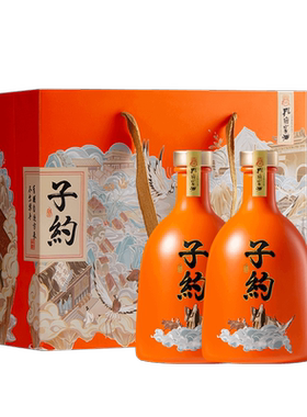孔府家子约国潮版浓香型白酒52度500ml*2瓶礼盒装宴请送礼酒纯粮