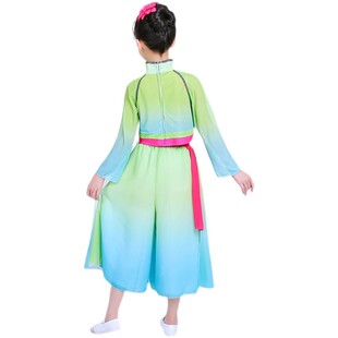 007古典舞演出服女飘逸中国风胶州秧歌舞蹈服扇子秧歌舞演出服装