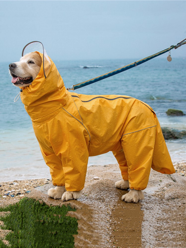 宠物狗狗雨衣大狗中大型犬金毛萨摩耶阿拉斯加全包雨衣连帽包尾巴-封面