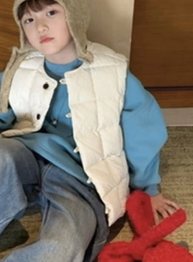 卤蛋童装·薄雾之际/冬时髦马甲背心休闲风棉服马甲男女童26186