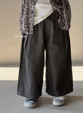 【特价no退换】水洗做旧/2025春夏韩气质九分裤男童休闲裤25855