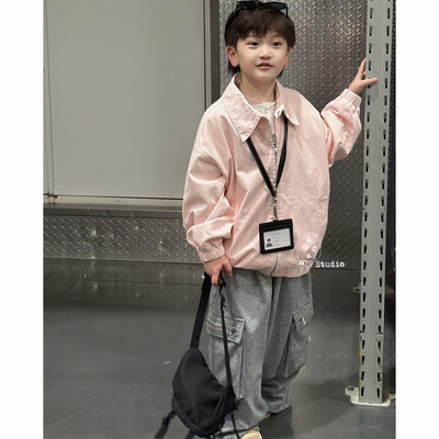 【春】卤蛋童装.悉尼记事本/洋气韩版吊染粉色外套拉链夹克男女童