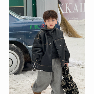 新品 冬季 时髦潮皮衣毛毛外套夹克加厚男女童 ：巴赫旧约 卤蛋童装