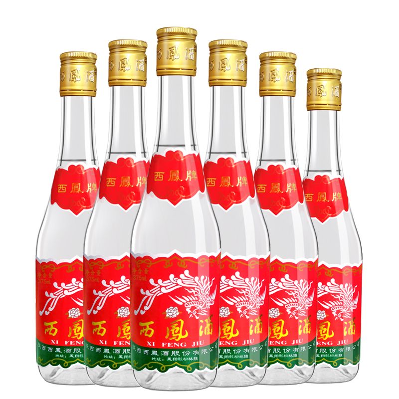 陕西版西凤酒375ml七两半45度绵柔凤香型粮食白酒整箱口粮酒品鉴