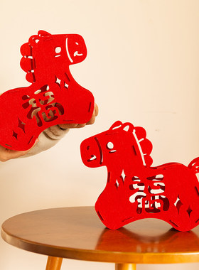 2026马年新年布艺桌面装饰摆件