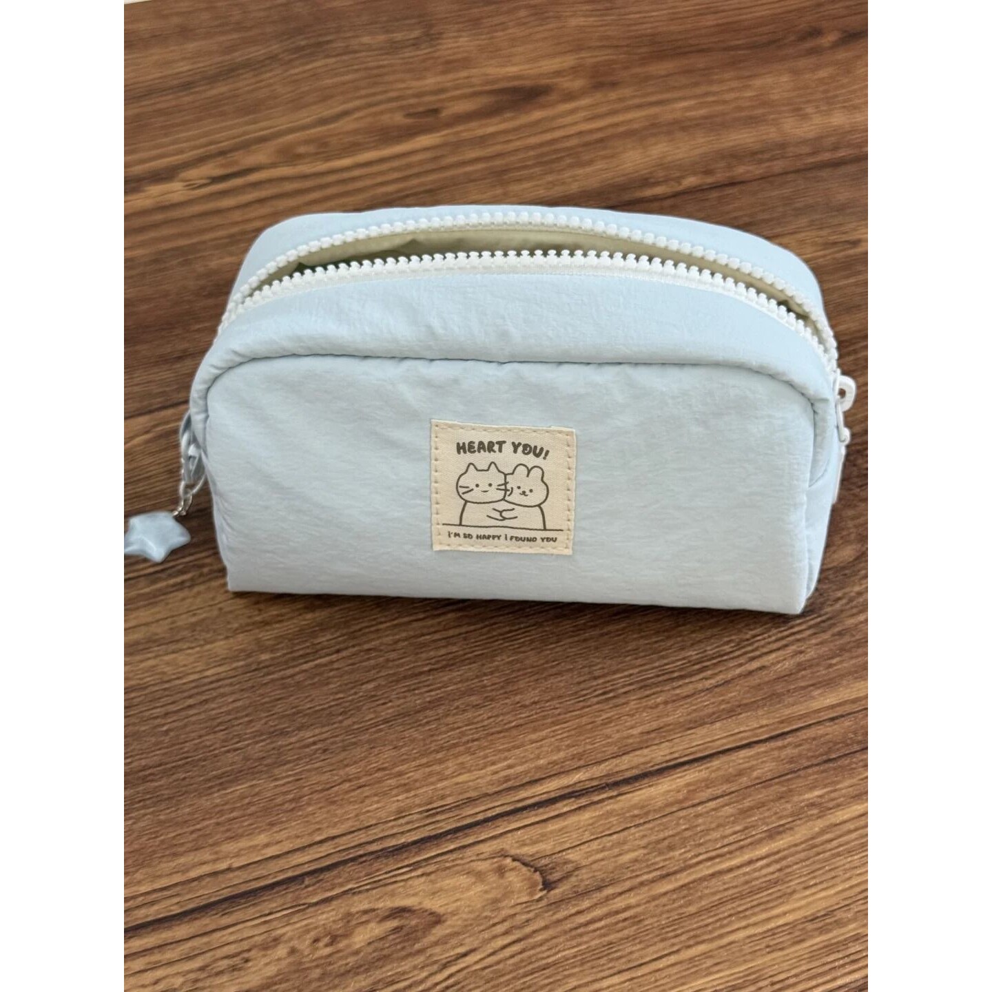 小红书同款奶油小方笔袋ins高颜值大容量学生文具盒收纳袋