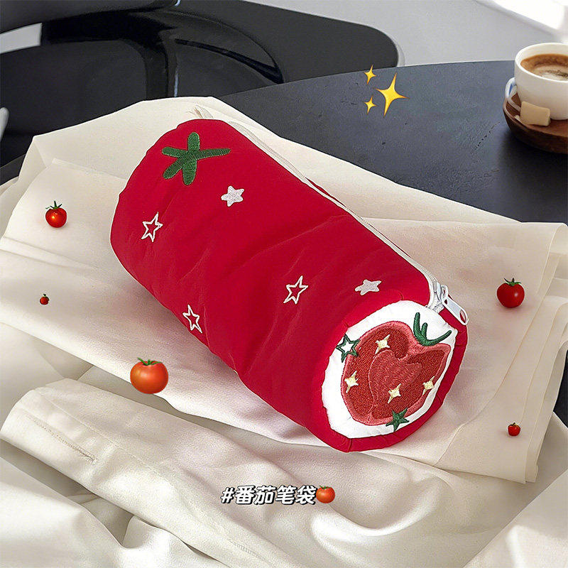 可爱苹果星星笔袋铅笔盒高颜值ins风小众文具盒收纳袋女2025新款