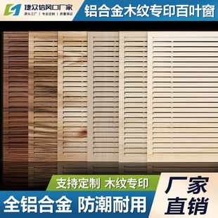 木纹色铝合金暖气罩格栅装饰挡板定制家用地暖分水器遮挡罩百叶窗
