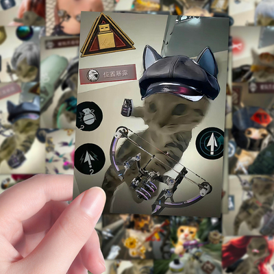 128张爆款三角洲行动天才小猫趣味创意哈基米表情包梗图平板贴纸