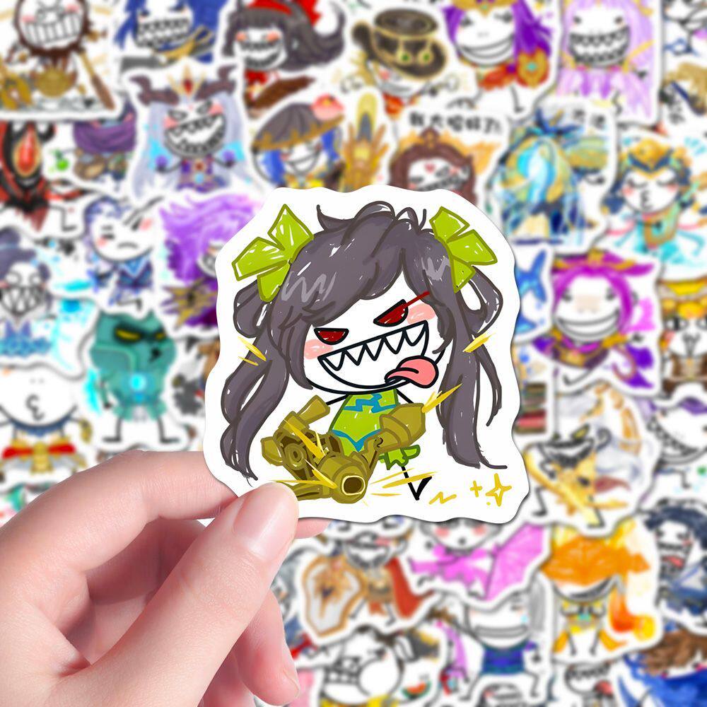 240张王者抽象q版卡通贴纸表情包贴画房间墙面桌面笔记本手机壳