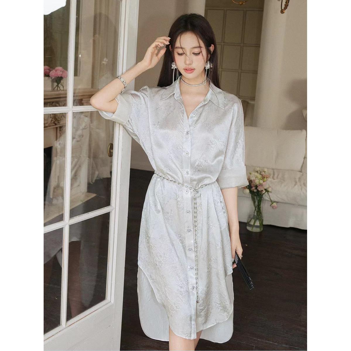 春秋新款单穿开衫连衣裙两穿女装