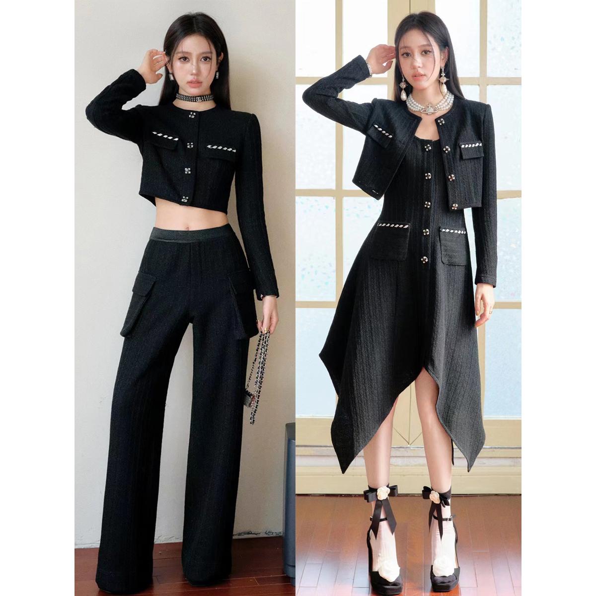 洋气女外套时尚不规则女裙套装裤