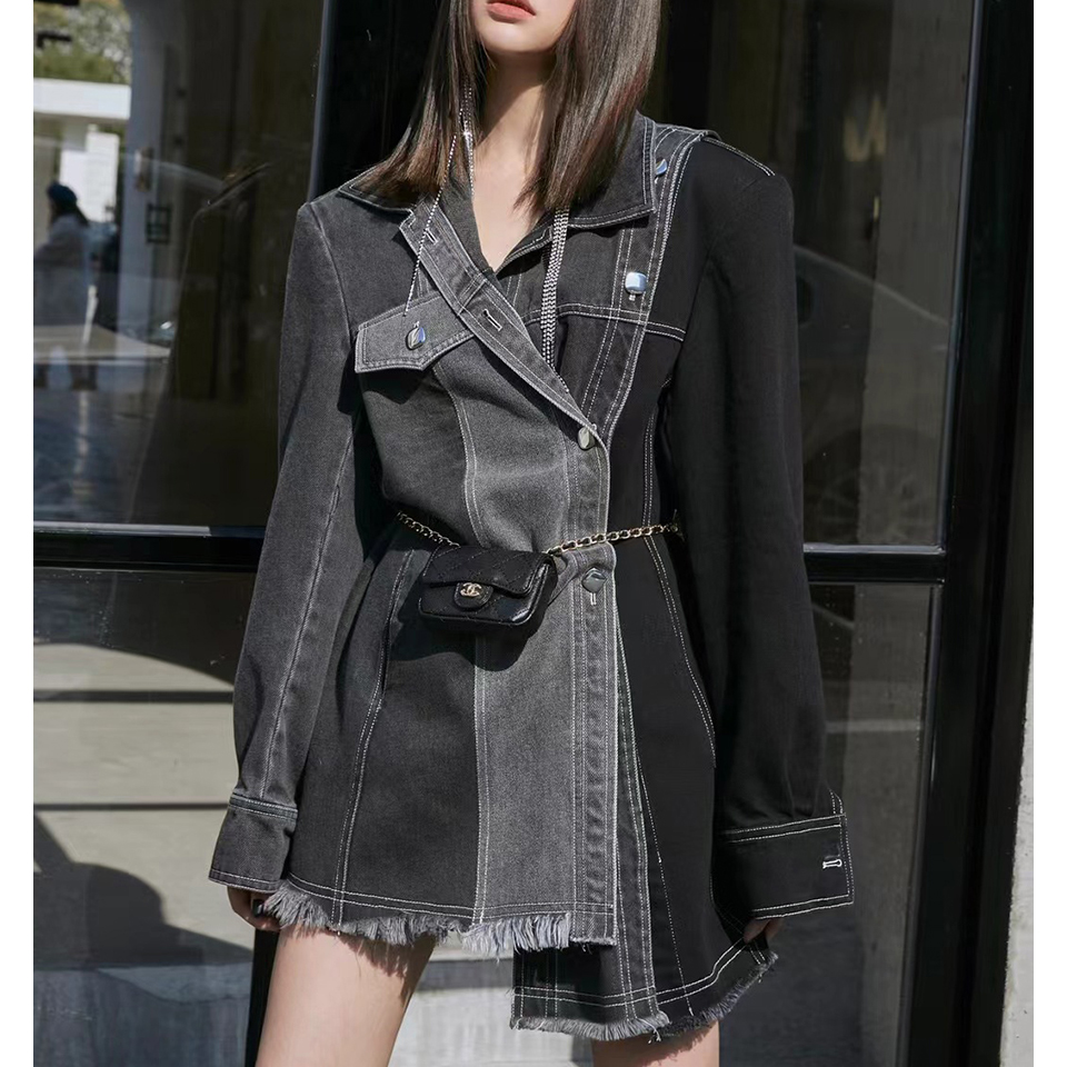 秋季新品经典英伦加厚牛仔上衣潮