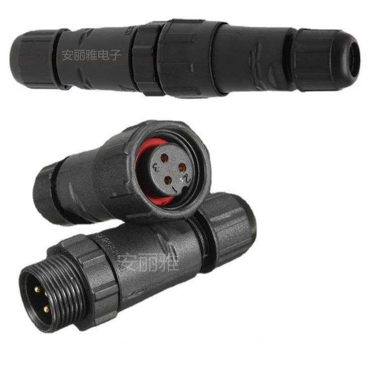 防水航空插头公母驳接连接器LLT-M14对接焊接式机箱面板式2-8芯