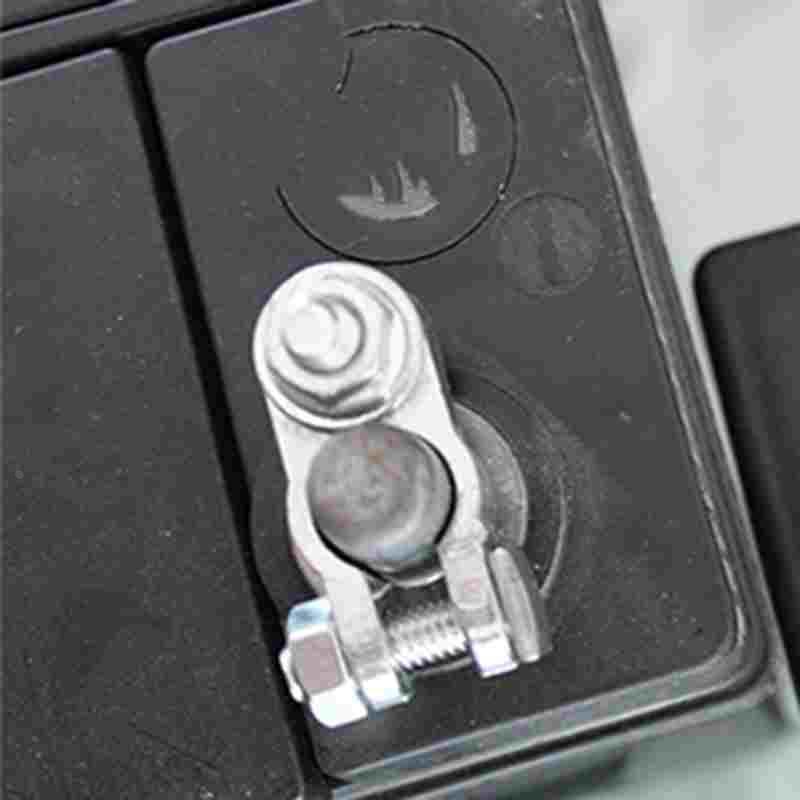 拧不断单尾加厚锌合金汽车电瓶卡子电池桩头端子细接头小号36A