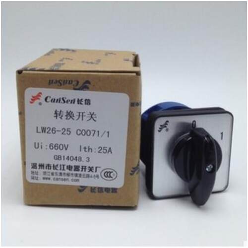 长信万能转换开关LW26-25 C0071/1 220V电源切断开关 两档断电