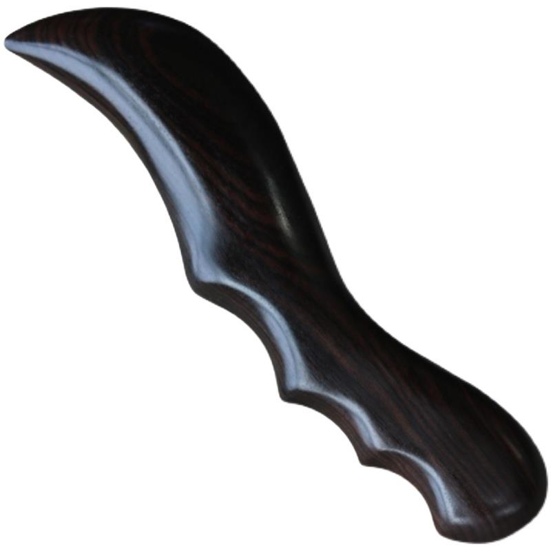 鸡翅木经络面部刮痧点穴棒淋巴提拉脸部身体弧形檀木按摩全身