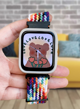 适用oppowatch3代表带oppo2/1智能手表带se波浪编织尼龙划扣3pro替换带个性潮42/46mm官方eva运动ECG版本限定