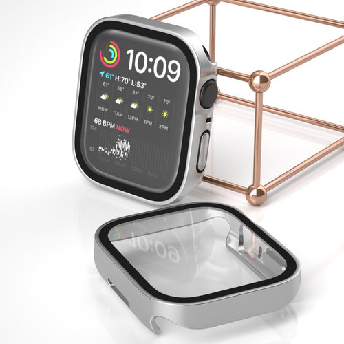 适用苹果手表壳全包iwatch12保护壳防水简约S11透明apple watch Ultra/SE表壳S10保护套8/7/6电镀超薄9代配件