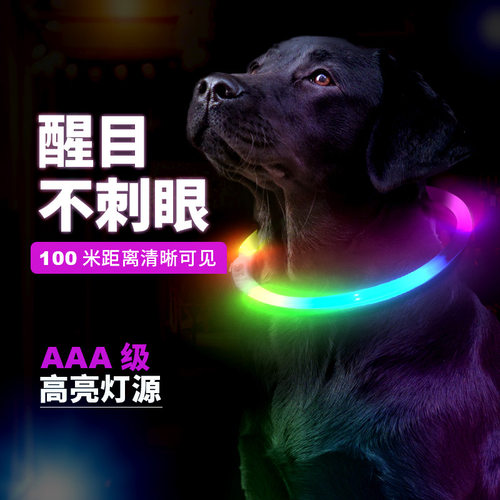 防摔超亮宠物发光项圈