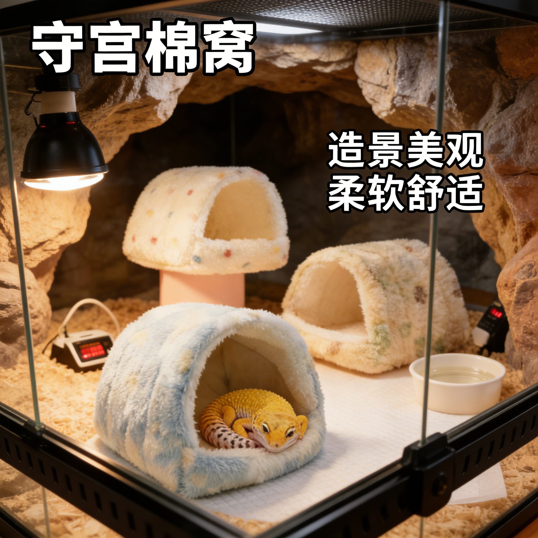 爬宠守宫棉窝保暖半封闭蜥蜴造景过冬专用躲避睫角豹纹温暖窝,宠物/宠物食品及用品,爬宠躲避/造景,淘宝优惠券,粉丝福利购,淘宝优惠卷
