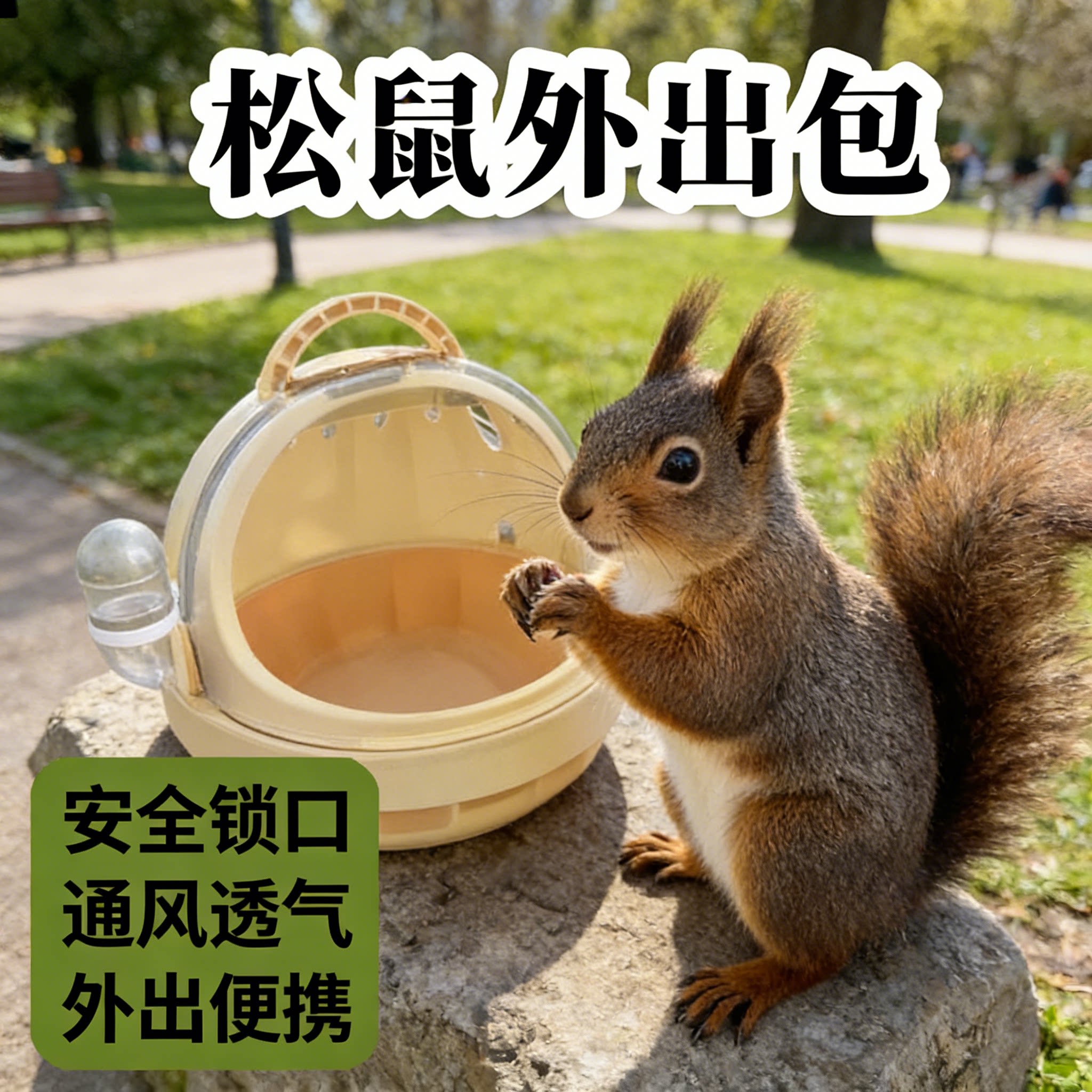 松鼠外出包专用笼子出行大号保暖透明装饰水壶轻便宠物用品大全图片