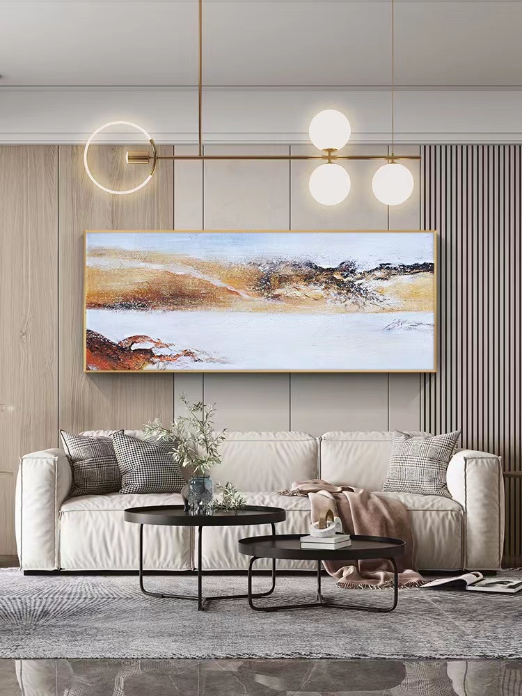 现代简约手绘油画赵无极抽象画客厅沙发背景墙挂画大芬村高端定制