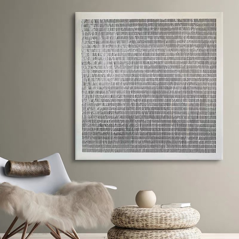 中古侘寂风客厅玄关餐厅卧室手绘油画装饰画肌理画意式极简挂画