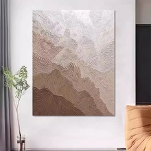 手绘油画列途侘寂风民宿客厅抽象装饰画现代简约玄关立体肌理挂画