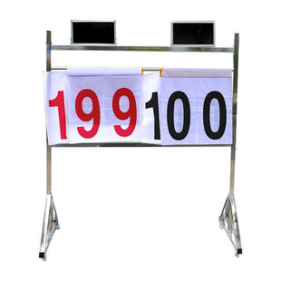 铁拳营不锈钢落地式篮球记分牌翻分牌计分簿足球排球羽毛球记分器