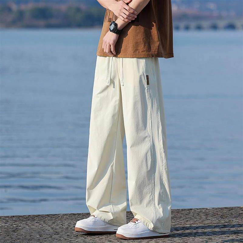 征程男装3男士裤子薄款宽松直筒弹力运动裤男2026夏季高街美式