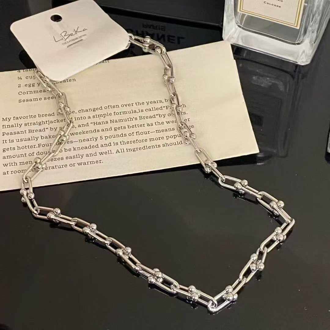 小众朋克链条项链金属链条U形扣连接链百搭ins风潮流饰品