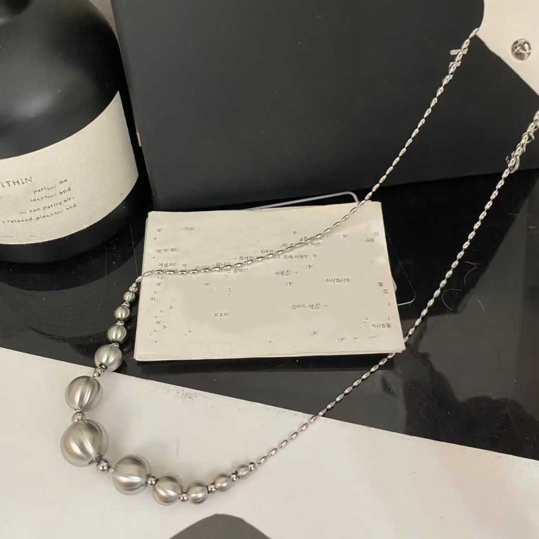 韩国金属球球串珠项链简约气质项链2025年新款女配饰