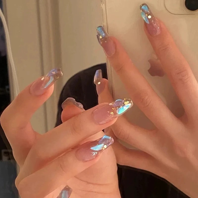 温精灵同款美甲新款爆闪穿戴甲