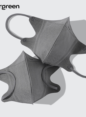 evergreen莫兰迪博顿灰色3D立体一次性成人口罩高颜值宽耳带