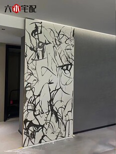 谷仓门定制无轨道移门卧室木门吊轨门书架推拉门彩雕幽灵门包安装