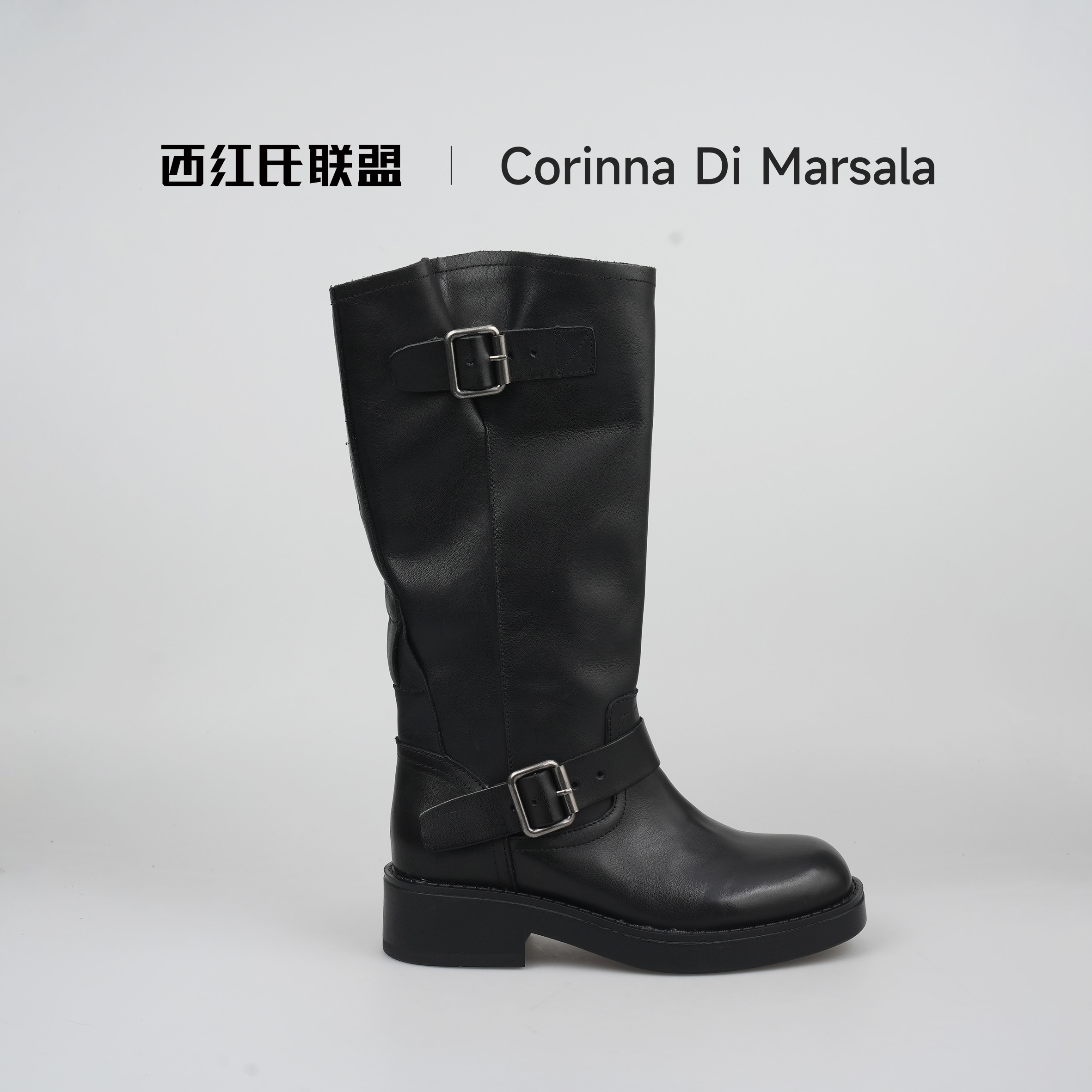 【夏天专享】【西红氏】骑士靴X2550M632跟高4.5cm半码拍小