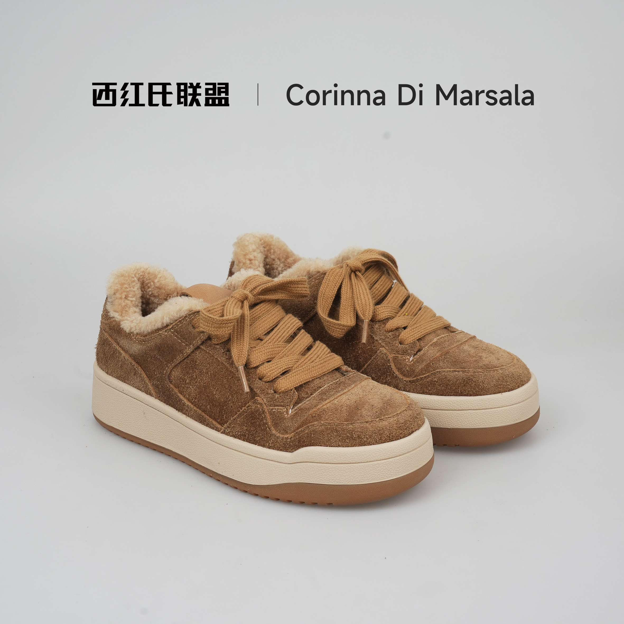 【二米专享】【西红氏】休闲鞋X2590AB802P-25跟高4.5cm半码拍大