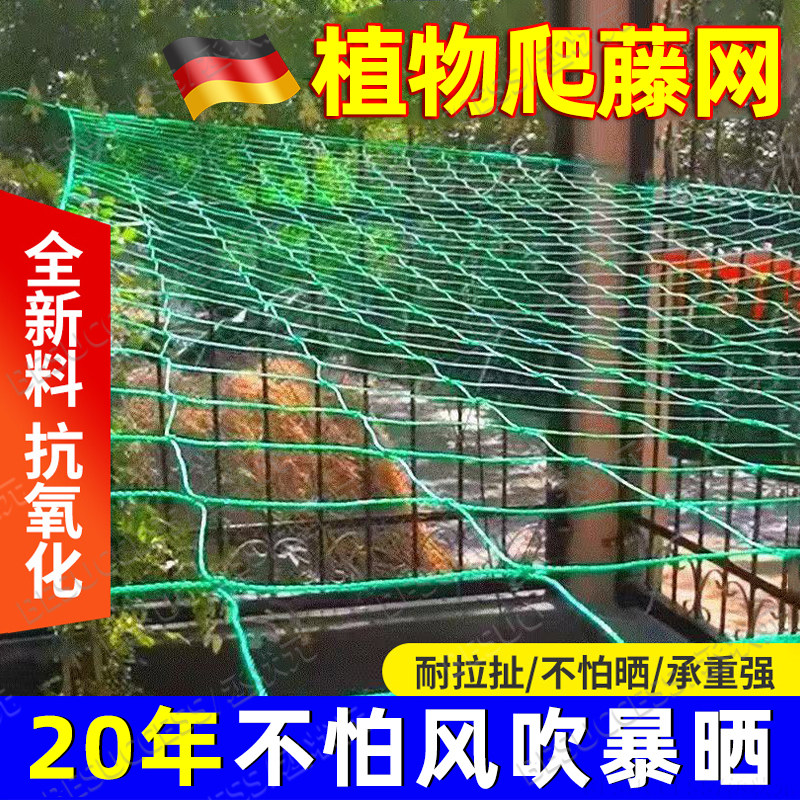 德国植物爬藤网豆角黄瓜丝瓜吊瓜攀爬搭架网葡萄月季百香果种植网