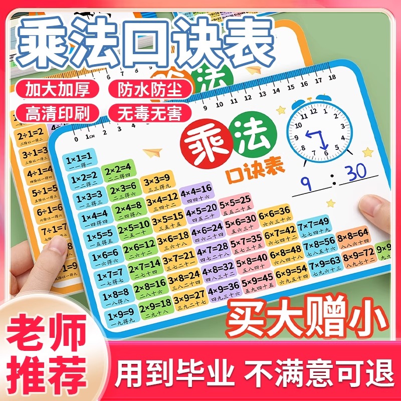【老师推荐同款小卡】乘法口诀表