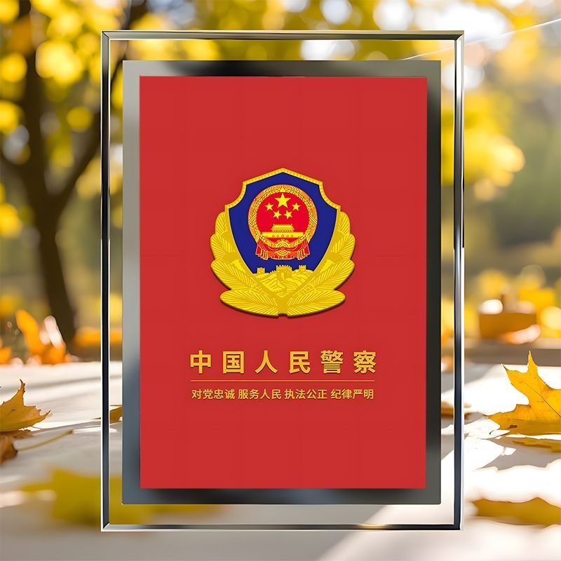 爱国人民警察安全出警相框摆件