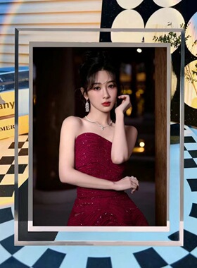 杨紫高清水晶相框玻璃摆台diy