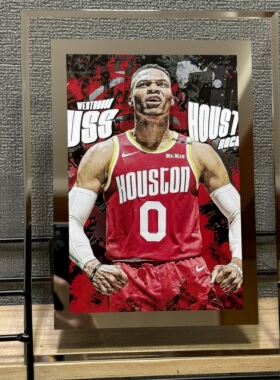 NBA篮球明星威斯布鲁克威少周边摆台桌面水晶相框摆件手办纪念品