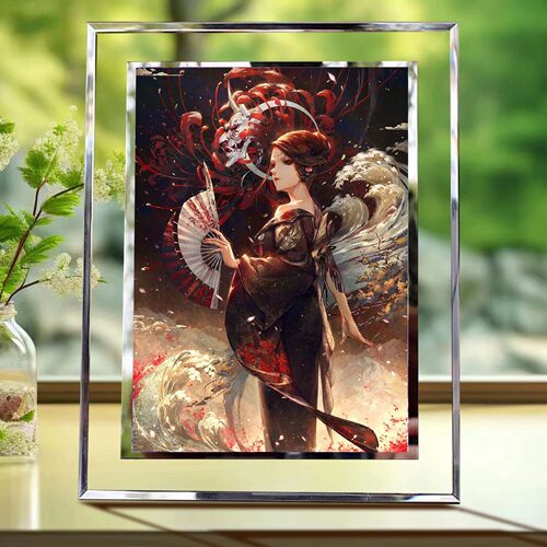第五人格红蝶万圣金水晶玻璃相框